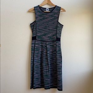 M MISSONI Stripe Knit Fit Flair Dress SZ Us 6
